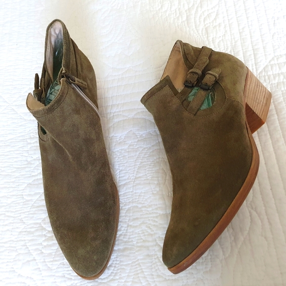 Aquatalia Suede Boots/Booties "Vero Cuoio" - Picture 1 of 11